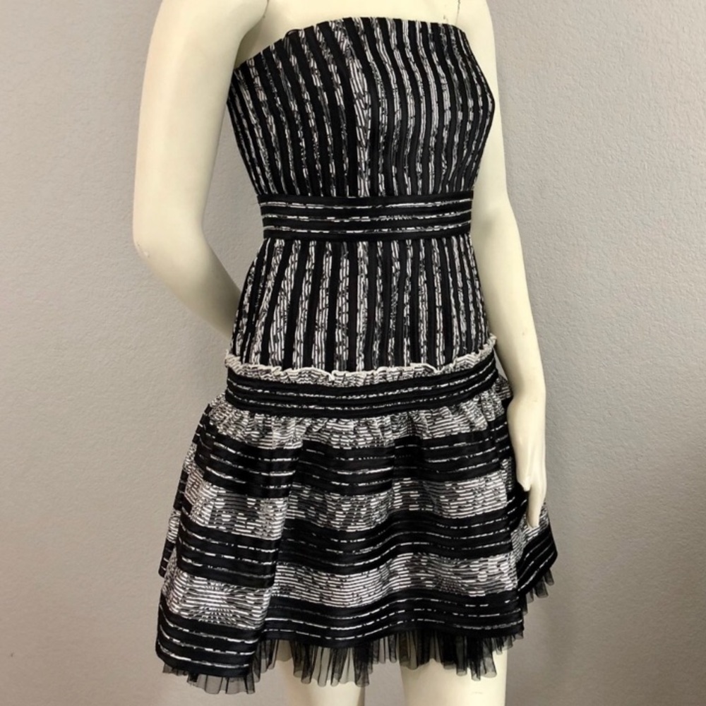 BCBG Maxazria strapless cocktail dress